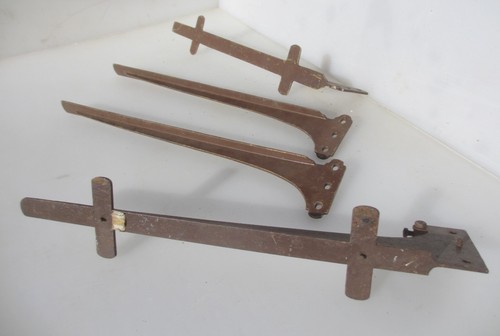 Vintage brass brackets shelf - brass,