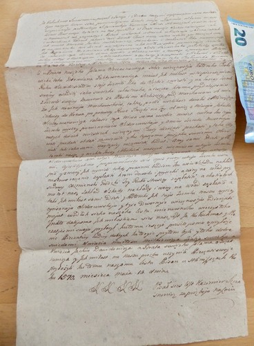 Old document manuscript poland - old,