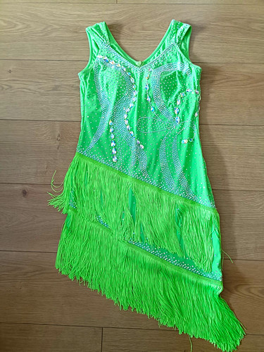 Green rhinestone latin - green,