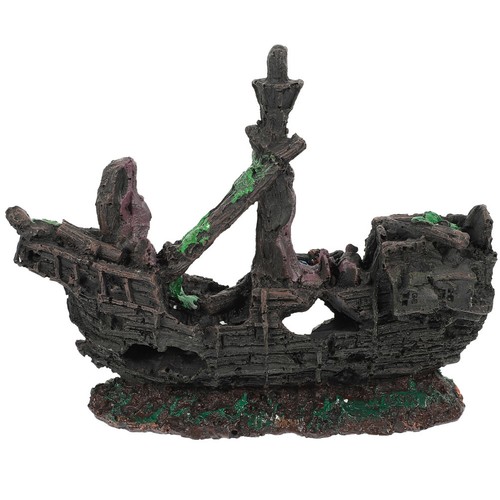 Durable brown resin shipwreck - resin,