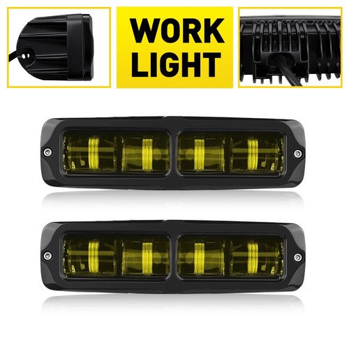 Pair inch yellow led work - yellow,