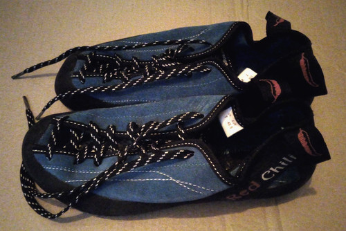 Red chili rock climbing shoes - rock,