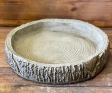 STONE GARDEN LOG BIRD BATH TOP