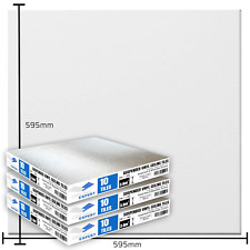 10.8m2 Suspended Ceiling Tiles Wipeable 595mm x 595mm EasyClean 600mm x 600mm