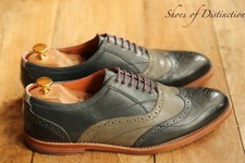 Ted Baker Blue Grey Leather Oxford Brogue Shoes UK 9 US 10 EU 43