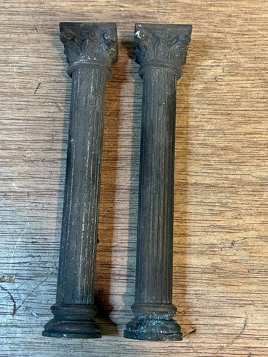 Pair antique clock brass - pair,