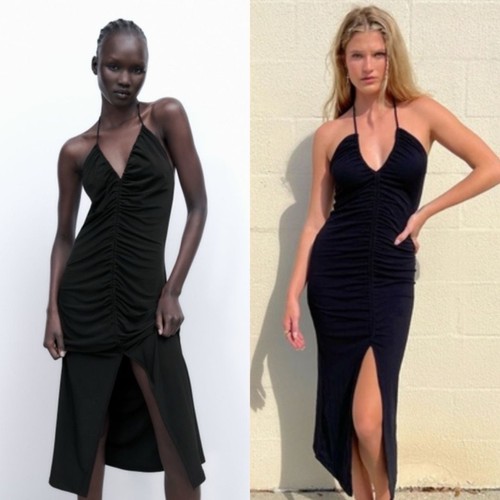 New zara ruched black - zara,