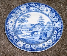 Very Rare 19th Century ‘Ladies of Llangollen’ Glamorgan? pottery plate