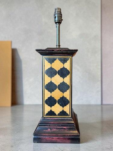 Harlequin pattern table lamp - table,