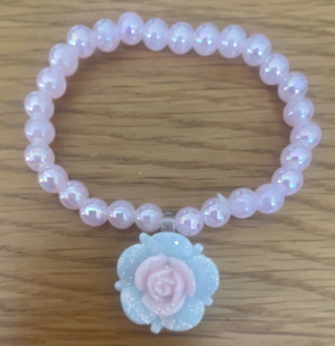 Pink beaded stretch - pink, bracelet
