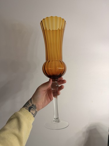 Tall amber glass optic clear - tall,