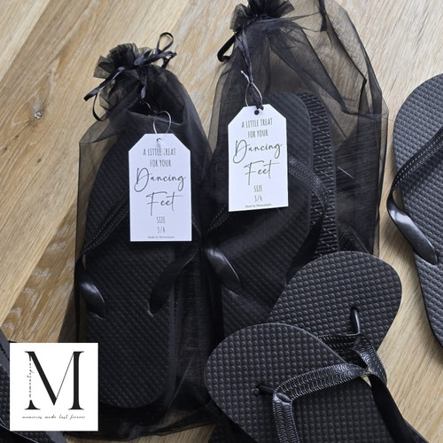 Black flip flops for wedding - black,