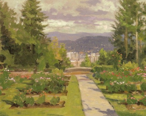 Thomas kinkade rose - rose, garden