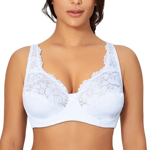Ladies white bra full - bra,