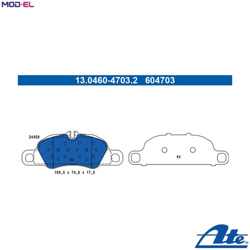 Brake pad set - pad,