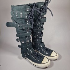 Converse Knee High Womens Size 5 Chuck Taylor All Star XXHI Black Studded Boots 