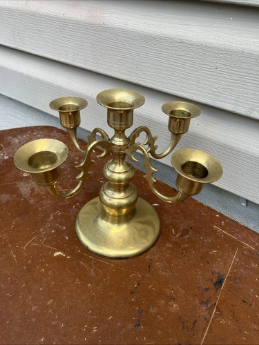 Candle holder candelabra brass - candle,