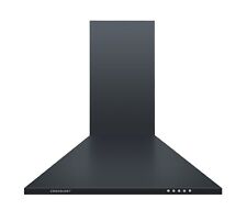 Cookology CH600BK/A 60cm Black Chimney Cooker Hood, Wall Mounted Extractor Fan