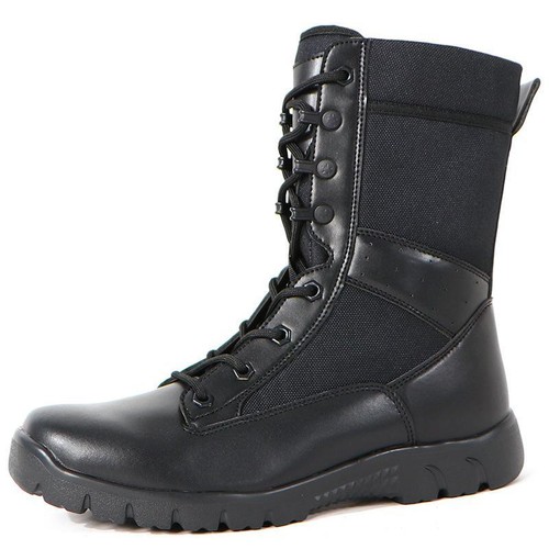 Black leather army patrol - leather,