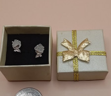 S925 Butterfly Stud Quartz