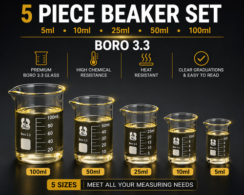 Piece borosilicate glass - 5-piece,