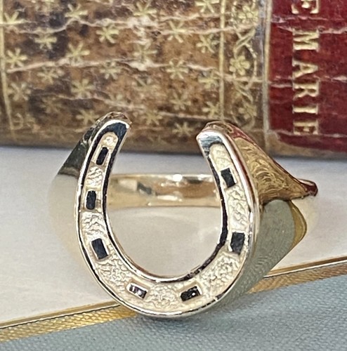 Gents 9ct gold lucky - gold, horseshoe
