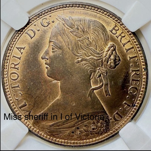 1860 queen victoria penny - victoria,