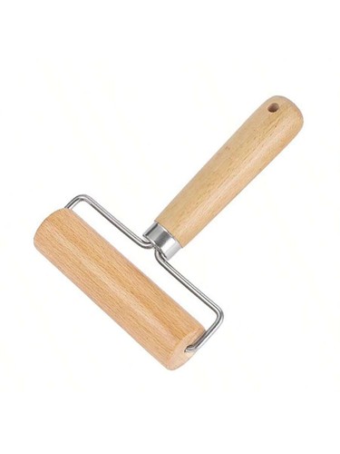 Solid wood rolling pin with - wood,