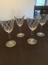 vintage art deco etched wine