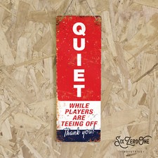 Quiet, teeing off golf metal