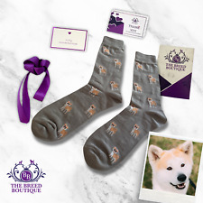JAPANESE AKITA DOG PRINT SOCKS