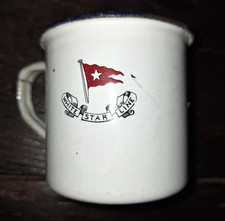 Small White Star Line Enamel Mug -Possibly Rare