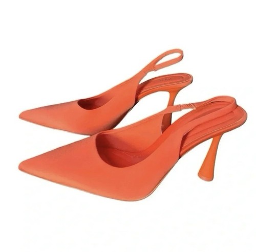 Zara neon orange sling back - neon,