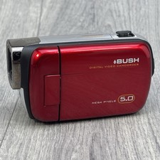 Bush TDV552 Digital Video Camcorder Handheld Red AA Batteries Tested Working