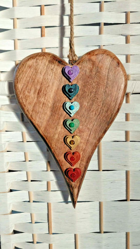 Wooden heart wall - wall, hanging