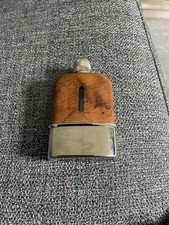 Nice Small Leather Covered Hip Flask With Removable Cup