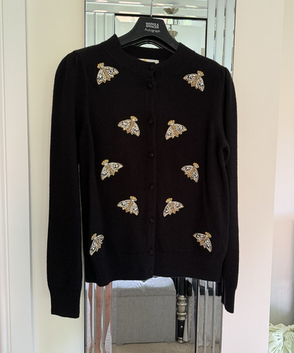 Boden black bee embroidered - bee,
