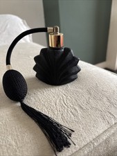 Vintage black glass perfume - vintage,