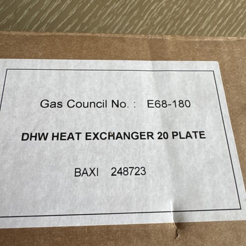 Baxi duotec dhw heat exchanger - heat,
