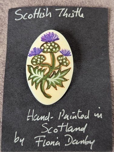 Hand painted scottish thistle - hand-painted,