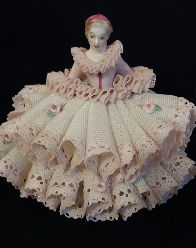 Irish dresden figurine lace - figurine,