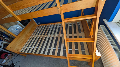 Wooden bunk bed single - -,