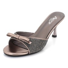 Women Glitter Diamante Slip-On