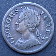 1750 Farthing George II Copper