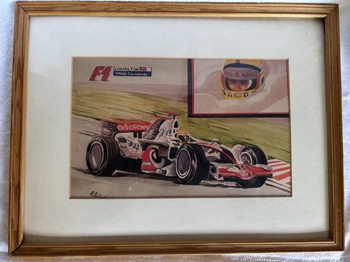 Framed lewis hamilton print - framed,