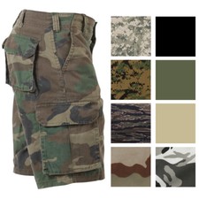 Vintage Camo Cargo Shorts, Military Paratrooper Camouflage Tactical Army Shorts