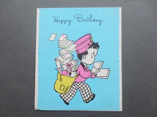 Vintage birthday card 1950s - birthday,