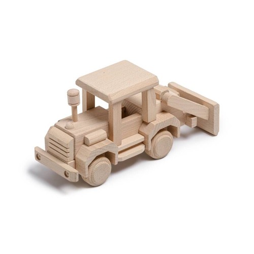 Handcrafted wooden bulldozer - handcrafted,