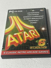 PC CD-ROM ATARI 6 GAME COLLECTION RETRO GAMES PONG ASTEROIDS CENTIPEDE BREAKOUT