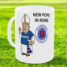 Funny Rangers FC  Coffee mug  New Pope In Rome. Football Xmas Gift Dad, Brother
